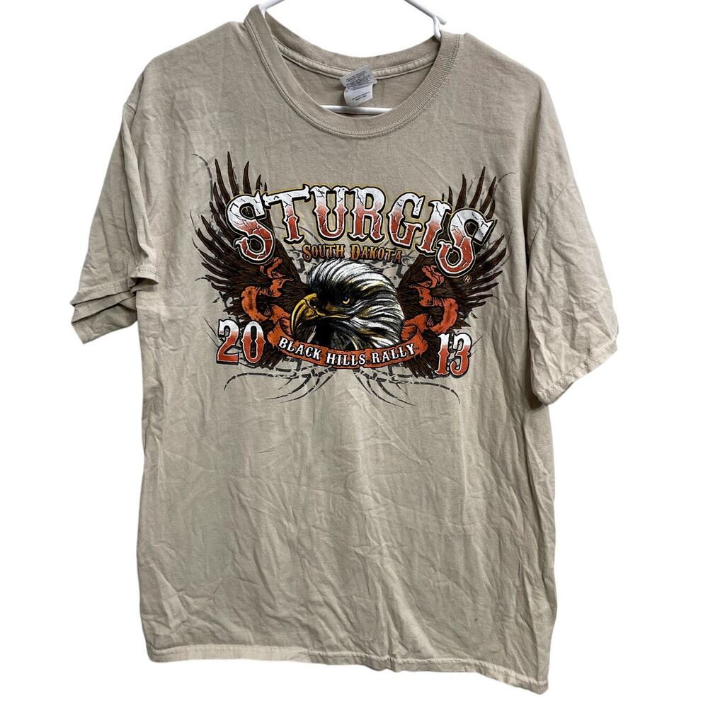 Sturgis Motorcycle Rally 2013 Eagle Graphic Biker‎ T Shirt Black Hills Rally L